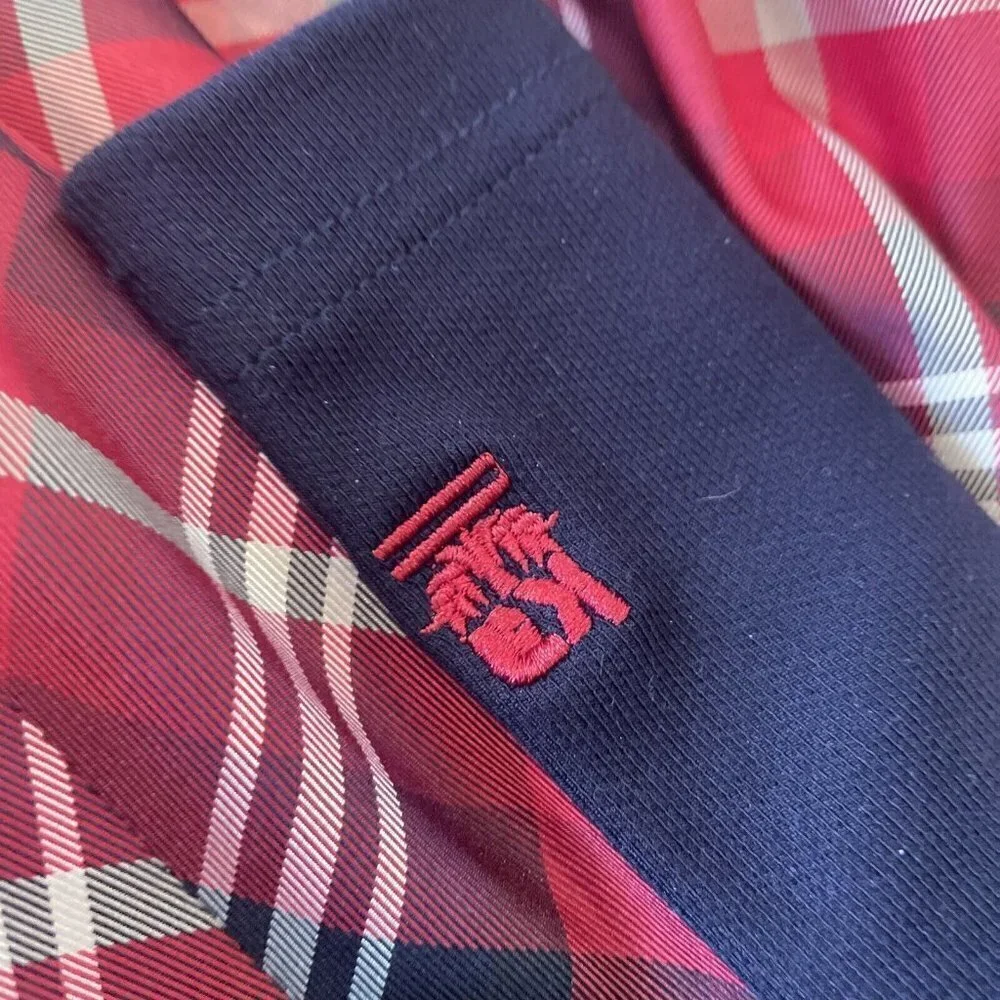 Kinloch Anderson Scotland Dress Girls 11 140 Blue Red Plaid Buttons Classic